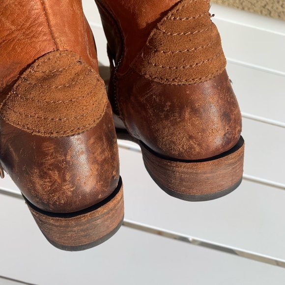 Liberty Black brown distressed all leather tall boots size 6 - Picture 16 of 16